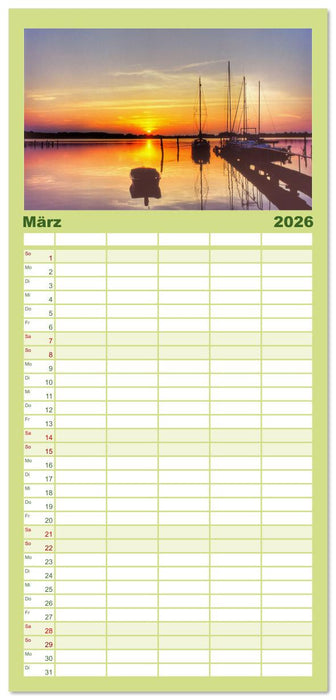 Schleswig-Holstein Du bist so schön (CALVENDO Familienplaner 2026)