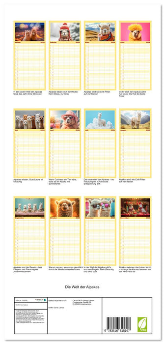 Die Welt der Alpakas (CALVENDO Familienplaner 2026)