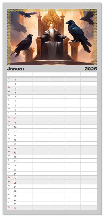 Nordische Mythen (CALVENDO Familienplaner 2026)