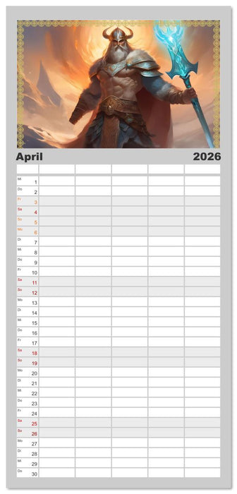 Nordische Mythen (CALVENDO Familienplaner 2026)