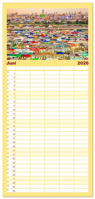 BANGKOK Hauptstadt von Thailand (CALVENDO Familienplaner 2026)