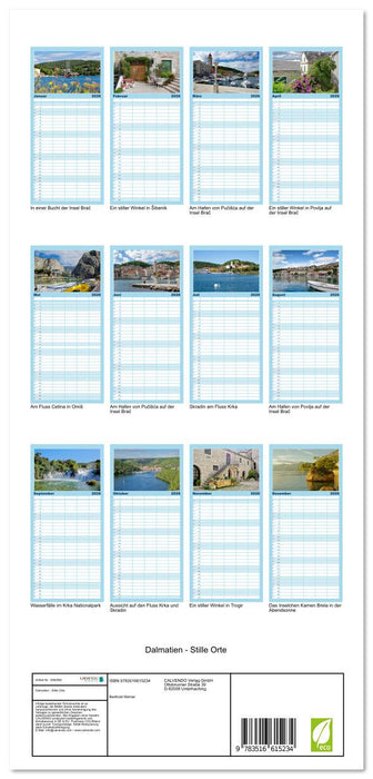 Dalmatien - Stille Orte (CALVENDO Familienplaner 2026)