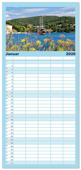 Dalmatien - Stille Orte (CALVENDO Familienplaner 2026)