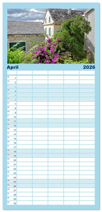 Dalmatien - Stille Orte (CALVENDO Familienplaner 2026)