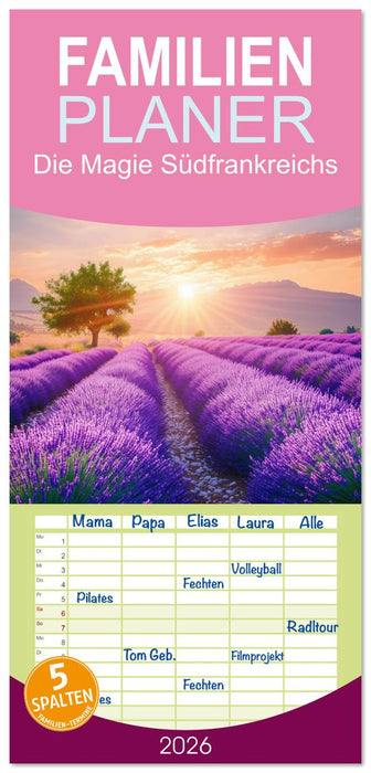 Die Magie Südfrankreichs (CALVENDO Familienplaner 2026)