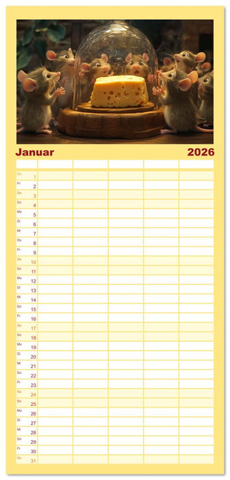 Mäuse würden Käse kaufen (CALVENDO Familienplaner 2026)
