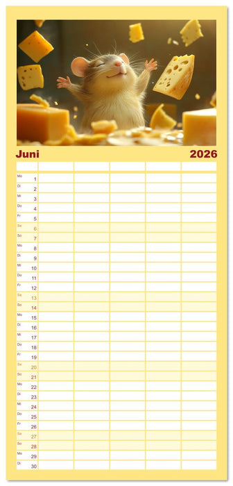 Mäuse würden Käse kaufen (CALVENDO Familienplaner 2026)