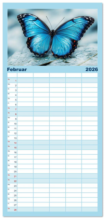 Blauer Zauberflug (CALVENDO Familienplaner 2026)