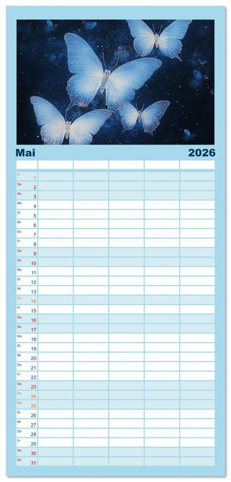 Blauer Zauberflug (CALVENDO Familienplaner 2026)