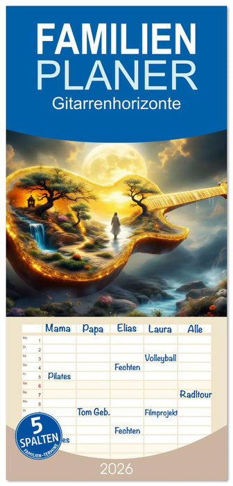 Gitarrenhorizonte (CALVENDO Familienplaner 2026)