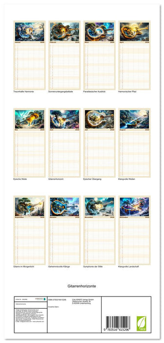 Gitarrenhorizonte (CALVENDO Familienplaner 2026)