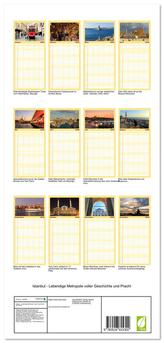 Istanbul - Lebendige Metropole voller Geschichte und Pracht (CALVENDO Familienplaner 2026)
