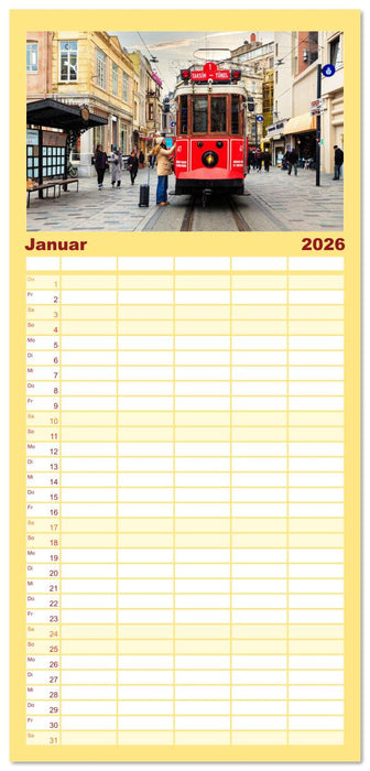 Istanbul - Lebendige Metropole voller Geschichte und Pracht (CALVENDO Familienplaner 2026)