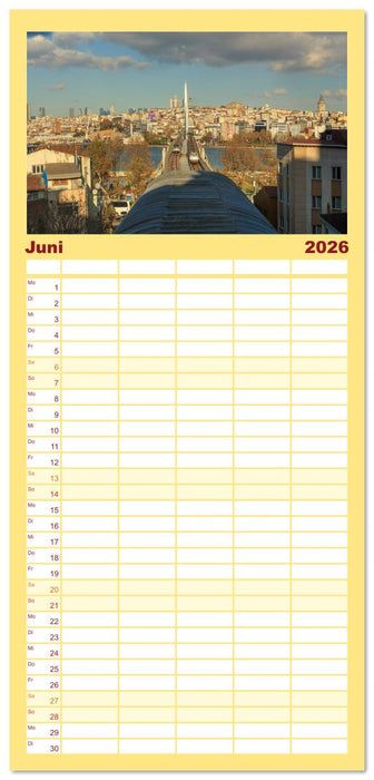 Istanbul - Lebendige Metropole voller Geschichte und Pracht (CALVENDO Familienplaner 2026)