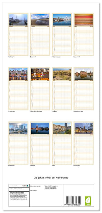 Die ganze Vielfalt der Niederlande (CALVENDO Familienplaner 2026)