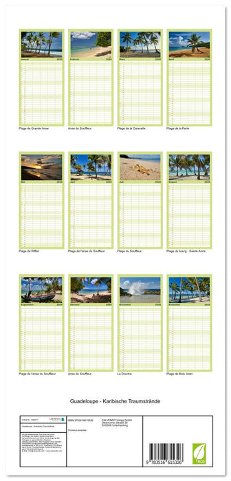Guadeloupe - Karibische Traumstrände (CALVENDO Familienplaner 2026)