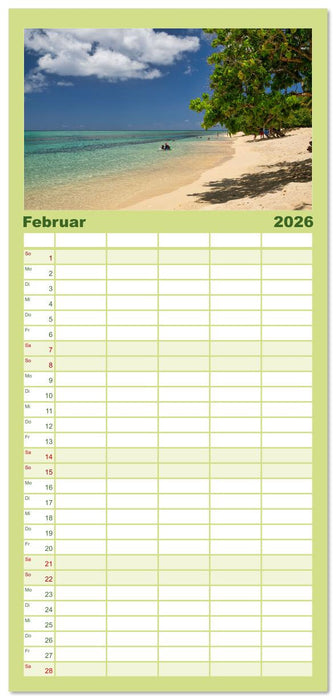 Guadeloupe - Karibische Traumstrände (CALVENDO Familienplaner 2026)