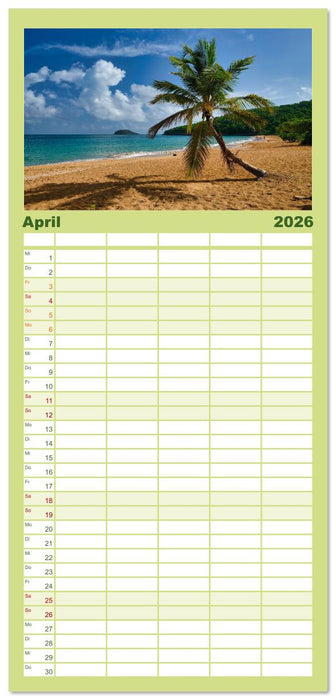 Guadeloupe - Karibische Traumstrände (CALVENDO Familienplaner 2026)