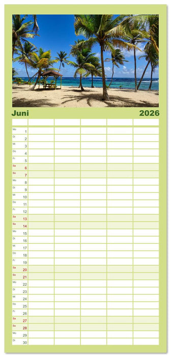 Guadeloupe - Karibische Traumstrände (CALVENDO Familienplaner 2026)