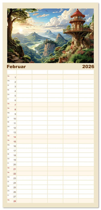 Reise in einer Märchenwelt (CALVENDO Familienplaner 2026)