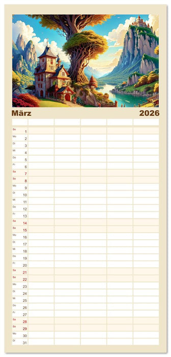 Reise in einer Märchenwelt (CALVENDO Familienplaner 2026)