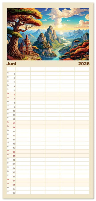 Reise in einer Märchenwelt (CALVENDO Familienplaner 2026)