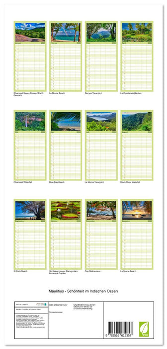 Mauritius - Schönheit im Indischen Ozean (CALVENDO Familienplaner 2026)