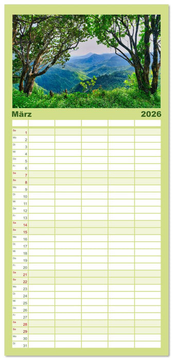 Mauritius - Schönheit im Indischen Ozean (CALVENDO Familienplaner 2026)