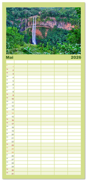 Mauritius - Schönheit im Indischen Ozean (CALVENDO Familienplaner 2026)