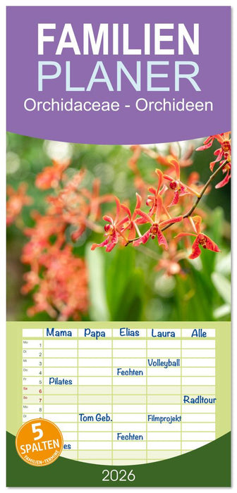 Orchidaceae - Orchideen (CALVENDO Familienplaner 2026)