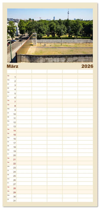 Berlin - Reise durch die deutsche Geschichte (CALVENDO Familienplaner 2026)