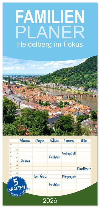 Heidelberg im Fokus (CALVENDO Familienplaner 2026)
