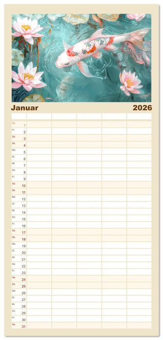 Verspieltheit und Harmonie (CALVENDO Familienplaner 2026)