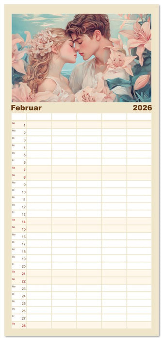 Verspieltheit und Harmonie (CALVENDO Familienplaner 2026)