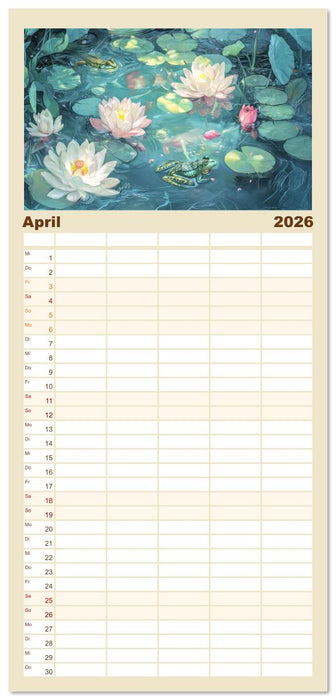 Verspieltheit und Harmonie (CALVENDO Familienplaner 2026)