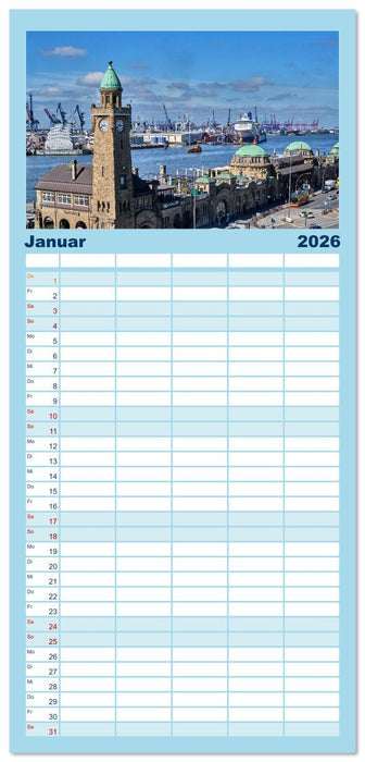 Freie Hansestadt Hamburg (CALVENDO Familienplaner 2026)