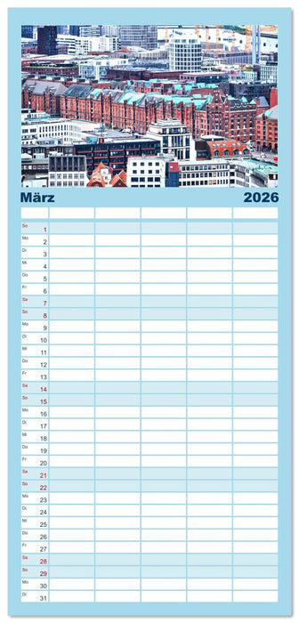 Freie Hansestadt Hamburg (CALVENDO Familienplaner 2026)