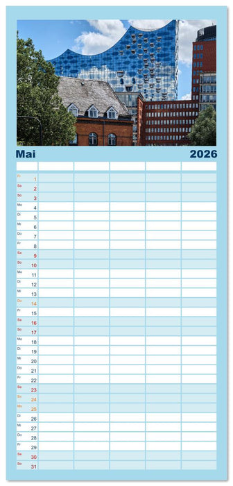 Freie Hansestadt Hamburg (CALVENDO Familienplaner 2026)