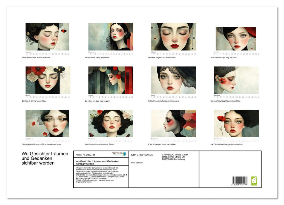 Wo Gesichter träumen und Gedanken sichtbar werden (CALVENDO Wandkalender 2026)