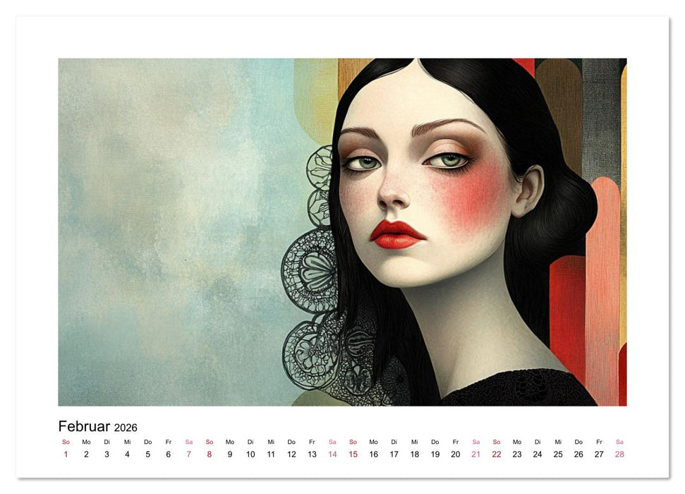 Wo Gesichter träumen und Gedanken sichtbar werden (CALVENDO Wandkalender 2026)