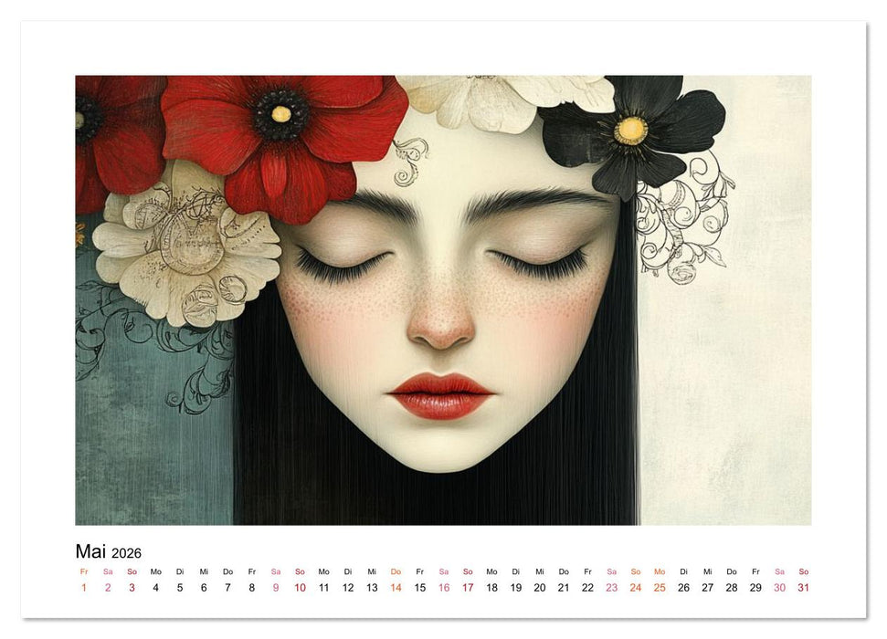 Wo Gesichter träumen und Gedanken sichtbar werden (CALVENDO Wandkalender 2026)