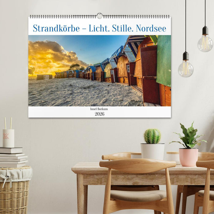 Strandkörbe – Licht. Stille. Nordsee Borkum 2026 (CALVENDO Wandkalender 2026)
