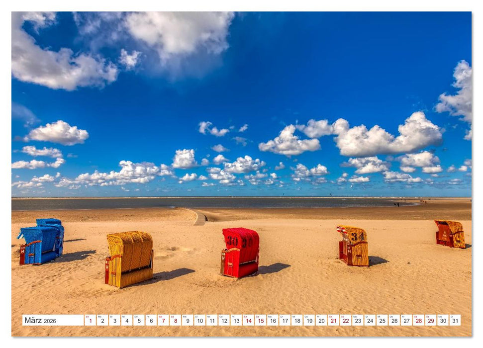 Strandkörbe – Licht. Stille. Nordsee Borkum 2026 (CALVENDO Wandkalender 2026)