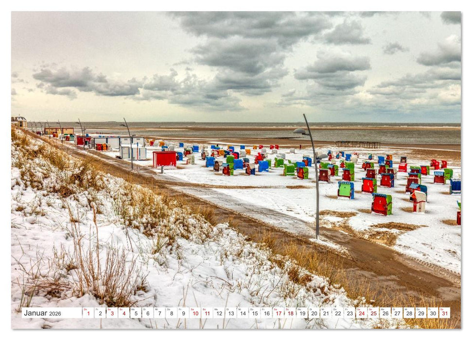Strandkörbe – Licht. Stille. Nordsee Borkum 2026 (CALVENDO Premium Wandkalender 2026)