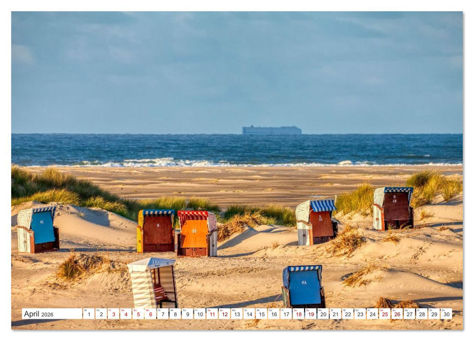 Strandkörbe – Licht. Stille. Nordsee Borkum 2026 (CALVENDO Premium Wandkalender 2026)