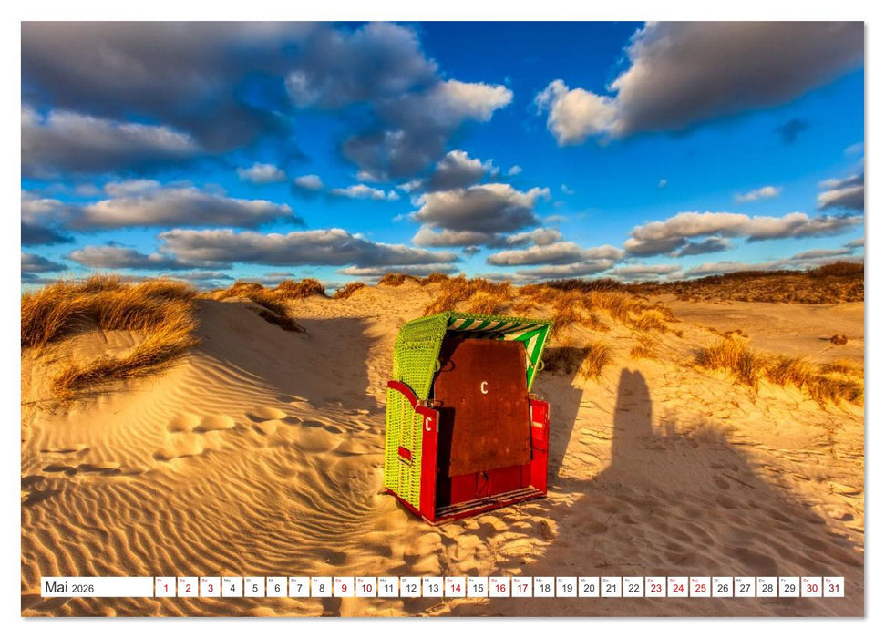 Strandkörbe – Licht. Stille. Nordsee Borkum 2026 (CALVENDO Premium Wandkalender 2026)