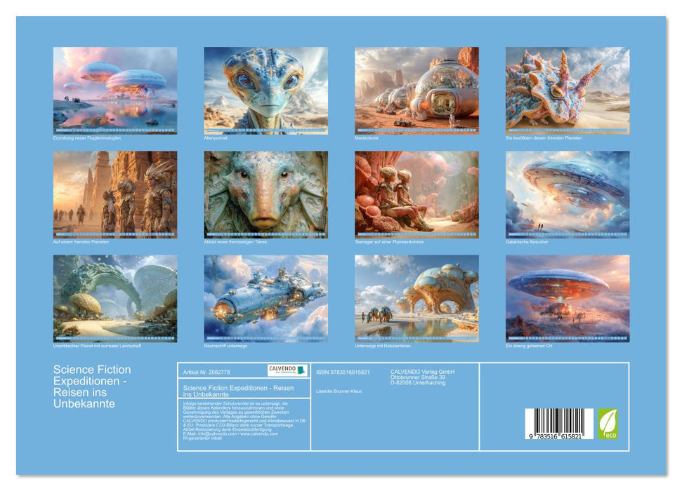 Science Fiction Expeditionen - Reisen ins Unbekannte (CALVENDO Premium Wandkalender 2026)
