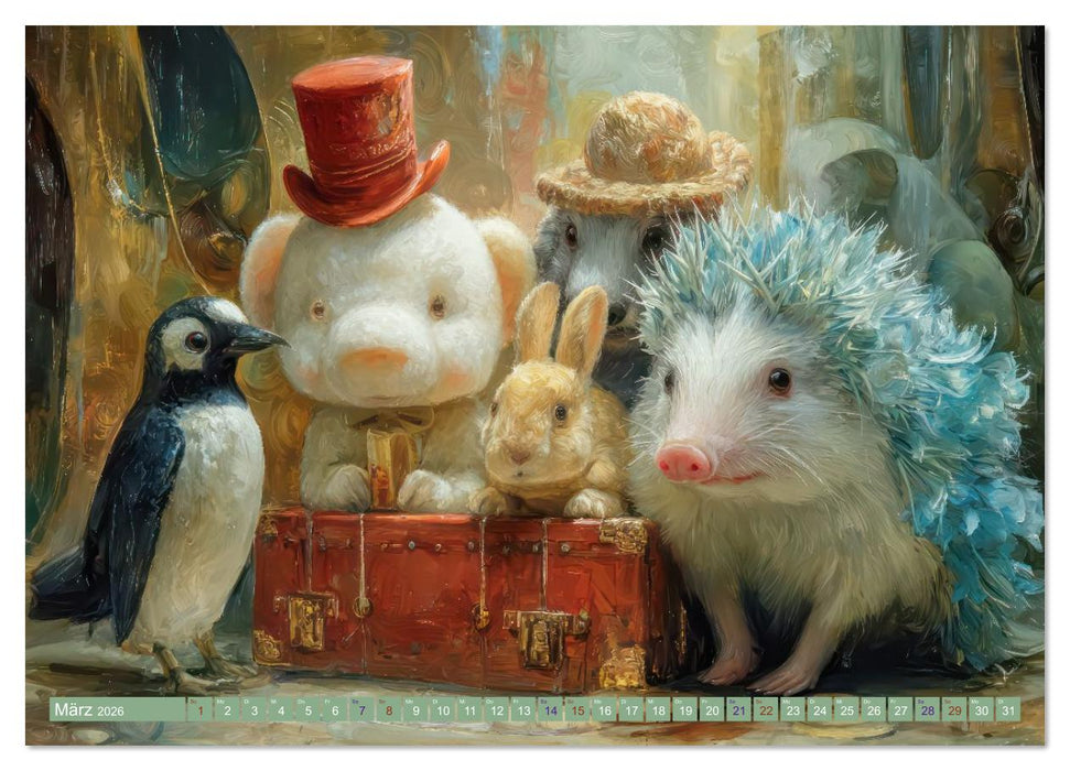 Humorvolle Tieranhäufungen - Voller Fantasie (CALVENDO Premium Wandkalender 2026)