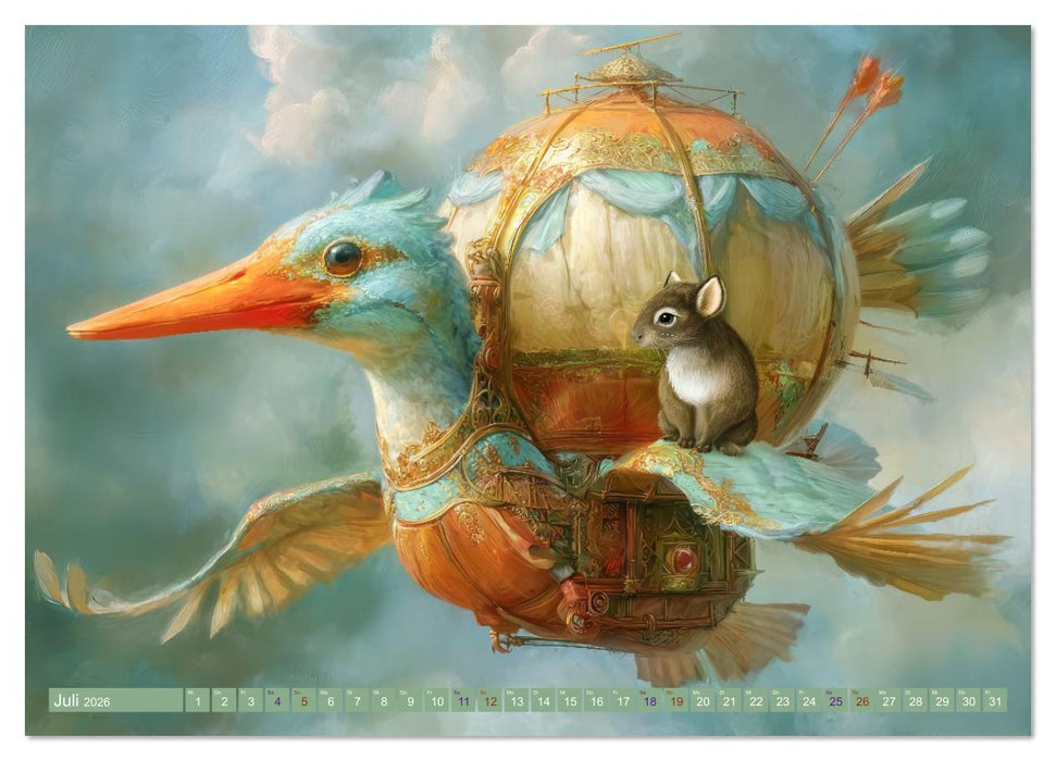 Humorvolle Tieranhäufungen - Voller Fantasie (CALVENDO Premium Wandkalender 2026)