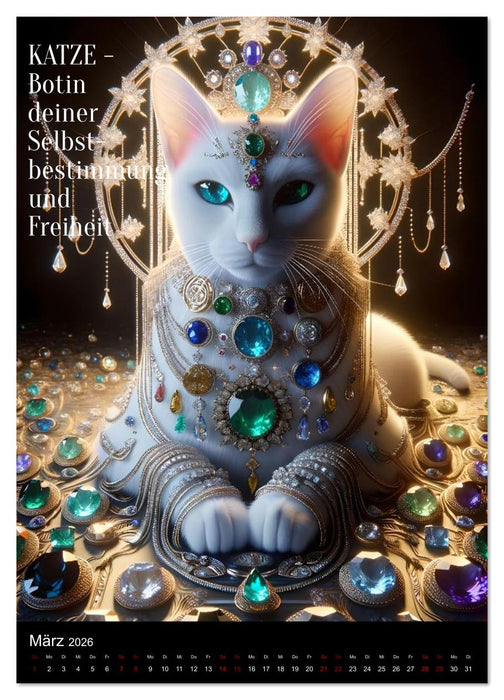 Krafttiere und Kristalle (CALVENDO Premium Wandkalender 2026)
